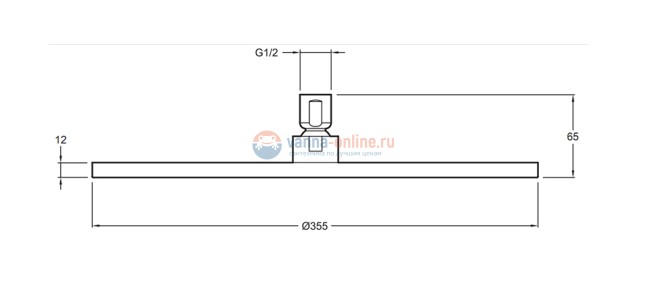 Верхний душ Jacob Delafon Katalyst E13691-CP d 35,5 см Верхний душ Jacob Delafon Katalyst E13691-CP d 35,5 см