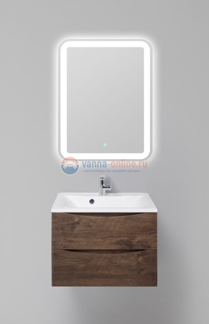 Тумба с раковиной BelBagno Marino MARINO-900-2C-SO-RW-P, 90 х 45 х 55 см, Rovere Moro - темно-коричневый