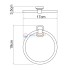 Полотенцедержатель кольцо WasserKRAFT Oder 3060