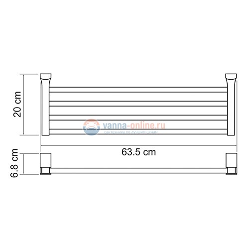 Полка для полотенец WasserKRAFT Leine 5011