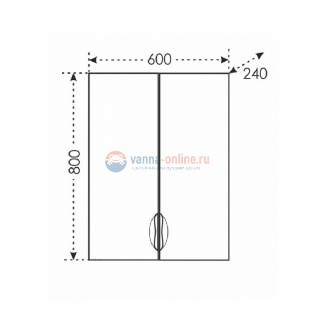 Шкаф подвесной СаНта Родос 60х80 см, 406001, над стиральной машиной