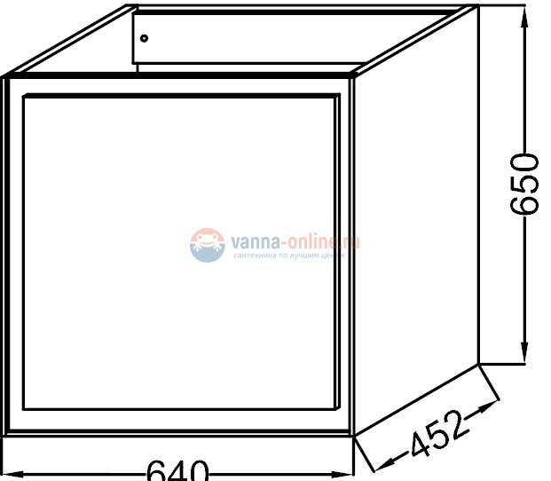 Тумба под раковину Jacob Delafon Rythmik Pure 65 см EB1770-M49, цвет белый матовый