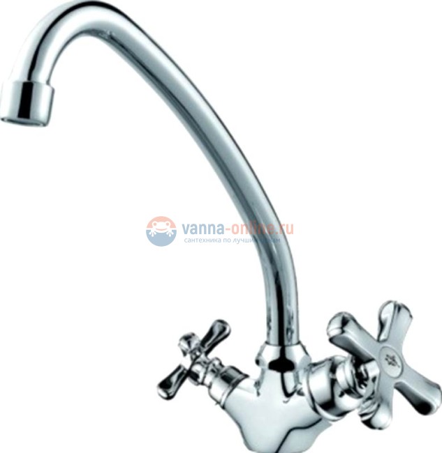 Смеситель для кухни Rush Bianki BI7650-22 высокий, хром