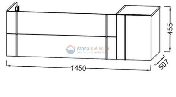 Тумба под раковину Jacob Delafon Nouvelle Vague 145 EB3037RU-S42, бледно-розовый сатин