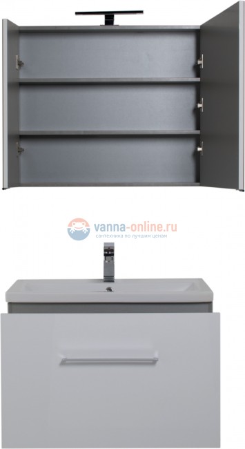 Тумба под раковину Aquanet Порто 80 белый, 00195731