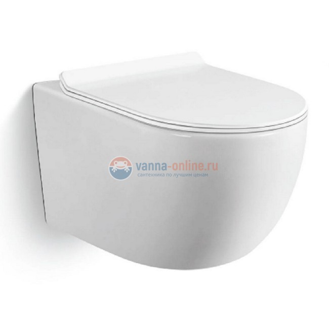 Подвесной унитаз Black&White Universe W-701, безободковый Подвесной унитаз Black&White Universe W-701, безободковый