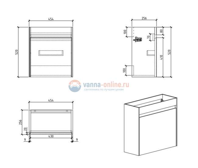 Тумба с раковиной Belbagno Pietra Mini PIETRA MINI-460-1A-SO-SCM-L/R 46 см, серый (Stucco Cemento) Тумба с раковиной Belbagno Pietra Mini PIETRA MINI-460-1A-SO-SCM-L/R 46 см, серый (Stucco Cemento)