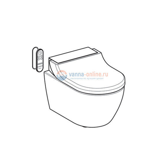 Электронный унитаз Geberit AquaClean Tuma Comfort 146.294.SI.1 с крышкой-биде, панель белое стекло Электронный унитаз Geberit AquaClean Tuma Comfort 146.294.SI.1 с крышкой-биде, панель белое стекло