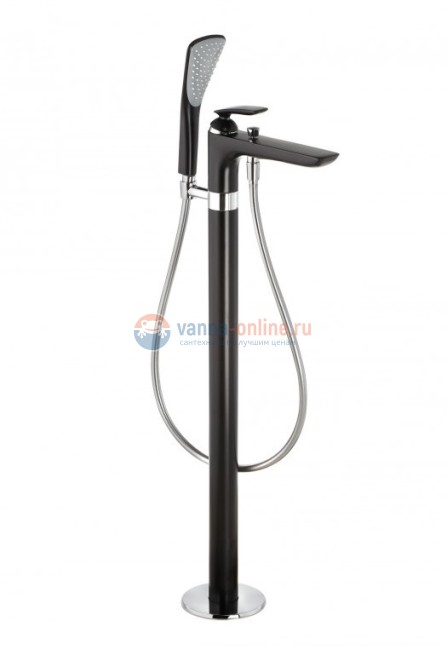 Смеситель Kludi Balance 525908775 для ванны напольный, с душевой лейкой, чёрный матовый