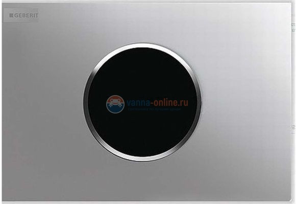 Привод бесконтактного смыва Geberit Sigma Type 10 115.907.KN.1 для унитаза, 230В, двойной смыв, пластик, матовый хром / глянцевый хром / матовый хром