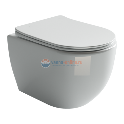 Подвесной унитаз Ceramica Nova Mia Rimless CN1805 с ультра-тонким сиденьем SoftClose, безободковый