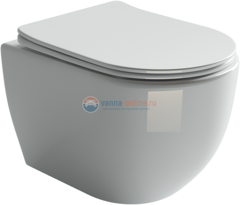 Подвесной унитаз Ceramica Nova Mia Rimless CN1805 с ультра-тонким сиденьем SoftClose, безободковый