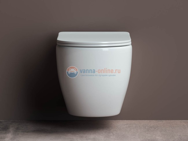 Подвесной унитаз Ceramica Nova Mia Rimless CN1805 с ультра-тонким сиденьем SoftClose, безободковый