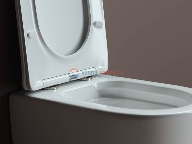 Подвесной унитаз Ceramica Nova Mia Rimless CN1805 с ультра-тонким сиденьем SoftClose, безободковый