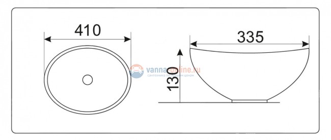 Раковина CeramaLux Серия MNC 331 накладная, под камень Раковина CeramaLux Серия MNC 331 накладная, под камень