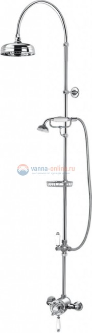 Душевая система Cezares Bohemia BOHEMIA-S-CD-T-02-Bi, с термостатом и гарнитуром, бронза