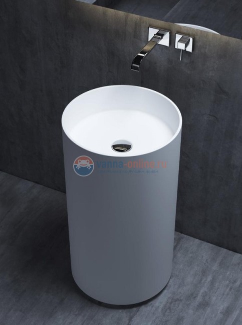 Раковина напольная Salini Armonia 01, 45 x 45 x 85 см, из материала Solix, матовая белая 130111SM Раковина напольная Salini Armonia 01, 45 x 45 x 85 см, из материала Solix, матовая белая 130111SM