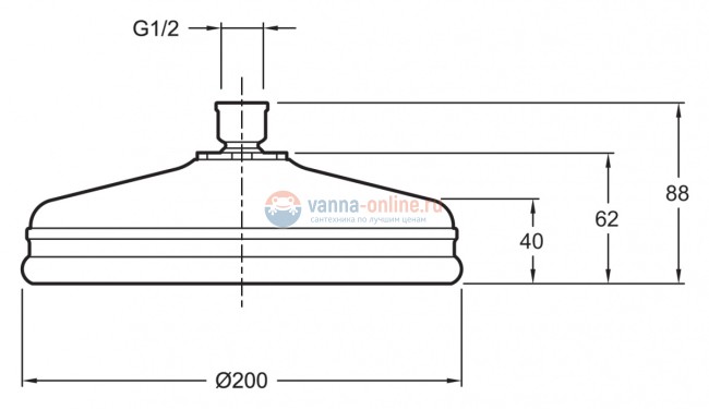 Верхний душ Jacob Delafon Katalyst E13692-CP d 20 см Верхний душ Jacob Delafon Katalyst E13692-CP d 20 см