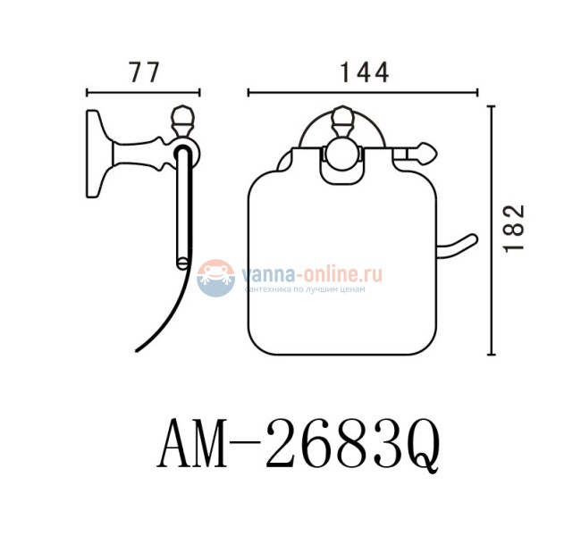 Бумагодержатель Art&Max Antic AM-2683Q