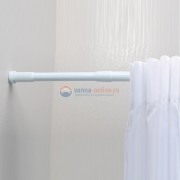 Карниз для ванны Fixsen FX-51-013 140x260 см раздвижной, алюминий, цвет белый