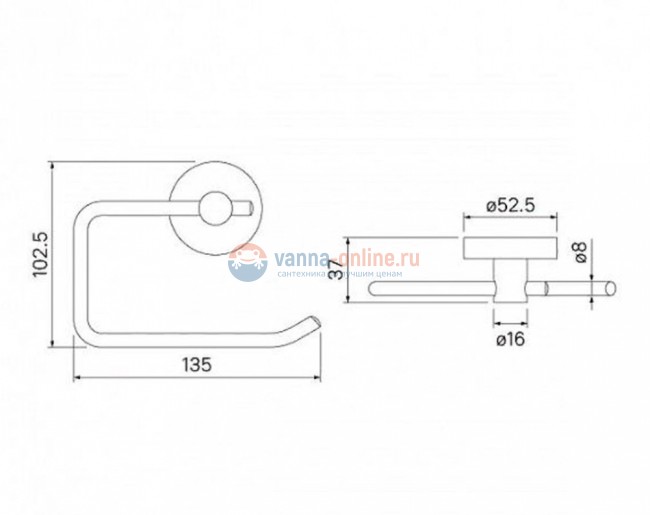 Держатель туалетной бумаги Iddis Sena SENSS00i43, хром Держатель туалетной бумаги Iddis Sena SENSS00i43, хром