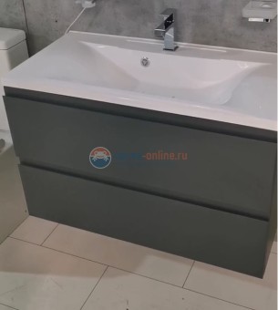 Тумба под раковину Art&Max AM-Bianchi-900-2C-SO-GM, 90 x 45 x 55 см подвесная, серый матовый