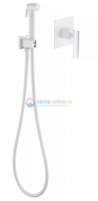 Смеситель Timo Torne 4389/00-16SM с гигиеническим душем, белый-хром Смеситель Timo Torne 4389/00-16SM с гигиеническим душем, белый-хром