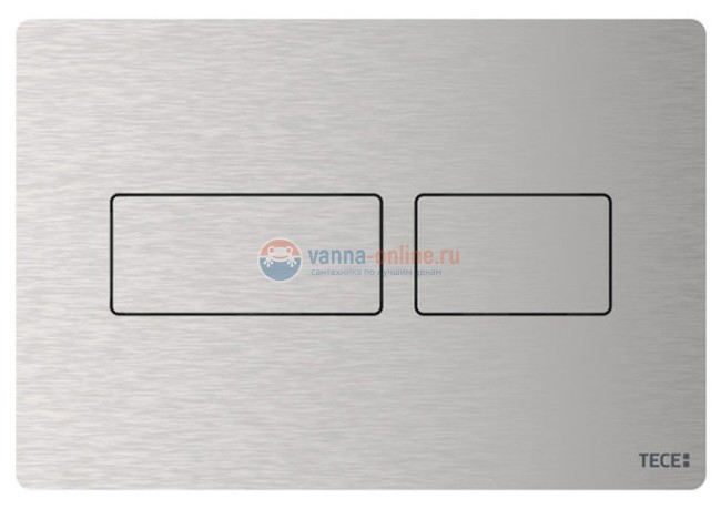 Клавиша смыва TECE Solid с двойной системой смыва, нержавеющая сталь, сатин