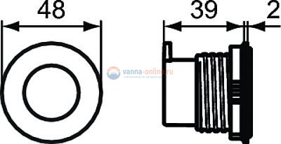 Пневматическая одинарная панель смыва Ideal Standard SEPTA PRO XS P1 P0109AA