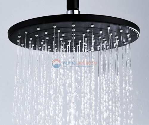 Верхний душ WasserKRAFT A077, D 22,5 см, 76 форсунок, черный Верхний душ WasserKRAFT A077, D 22,5 см, 76 форсунок, черный