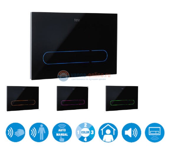 Кнопка смыва Roca EP-1 890103008 электронная, черная Кнопка смыва Roca EP-1 890103008 электронная, черная