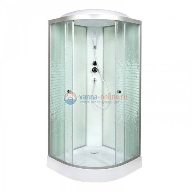 Душевая кабина Deto L 908 80 x 80 см, с крышей, стандартная