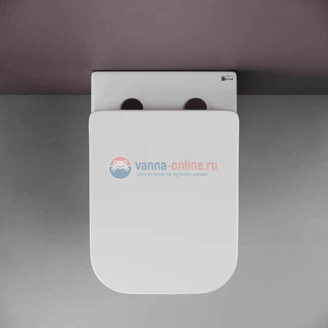Подвесной безободковый унитаз Ceramica Nova Cubic Rimless, крышка микролифт, CN1806