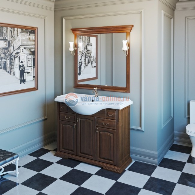 Тумба Opadiris РИСПЕКТО 100 под раковину, Z0000001784, орех антикварный