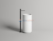 Раковина напольная Salini Armonia 01, 45 x 45 x 85 см, из материала Sapirit, белая глянцевая 130111G