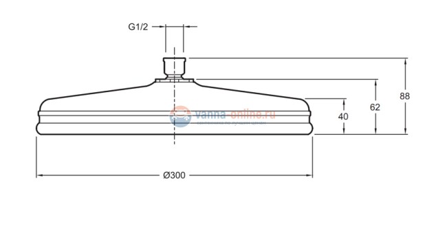 Верхний душ Jacob Delafon Katalyst E13694-CP d 30,5 см Верхний душ Jacob Delafon Katalyst E13694-CP d 30,5 см