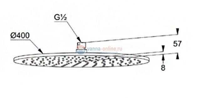Верхний душ Kludi A-Qa 6434091-00 D40 см круглый, плоский 8 мм, цвет белый Верхний душ Kludi A-Qa 6434091-00 D40 см круглый, плоский 8 мм, цвет белый