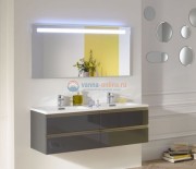 Тумба под раковину Jacob Delafon Vox 140 EB2020-RA-442, цвет - серый антрацит глянцевый, 140 х 46 см