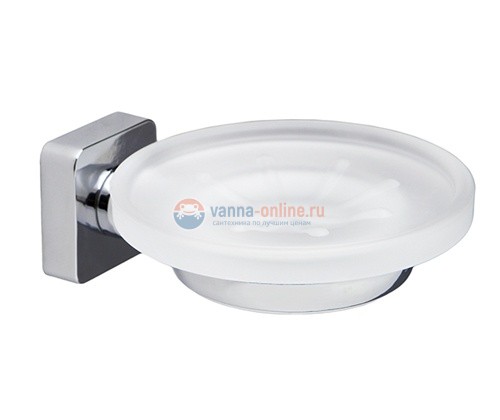 Мыльница стеклянная с держателем WasserKRAFT Lippe 6529 Мыльница стеклянная с держателем WasserKRAFT Lippe 6529
