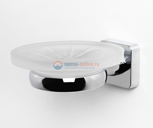 Мыльница стеклянная с держателем WasserKRAFT Lippe 6529 Мыльница стеклянная с держателем WasserKRAFT Lippe 6529