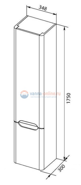 Пенал Aquanet София 35 00199871 подвесной