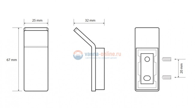 Крючок Bemeta Solo 139106022 2.5 x 3.2 x 6.7 см, хром