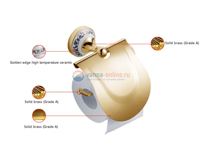 Бумагодержатель Schein Saine Gold 7053026VF