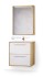 Тумба под раковину Raval Frame 60 Fra.01.60/P/W-DS, подвесная, фасад - белый, корпус - дуб сонома