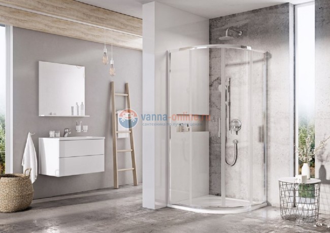 Душевой уголок Ravak Blix Slim BLSCP4-90 X3BM70C00Z1 90 х 90 см, блестящий профиль, стекло транспарент