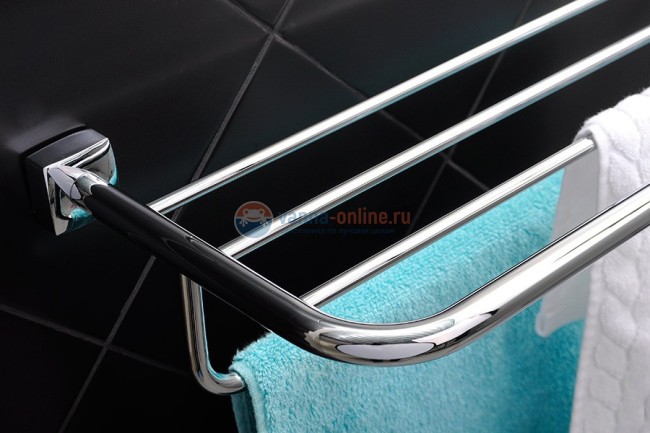 Полка Fixsen Kvadro FX-61315 для полотенец, хром