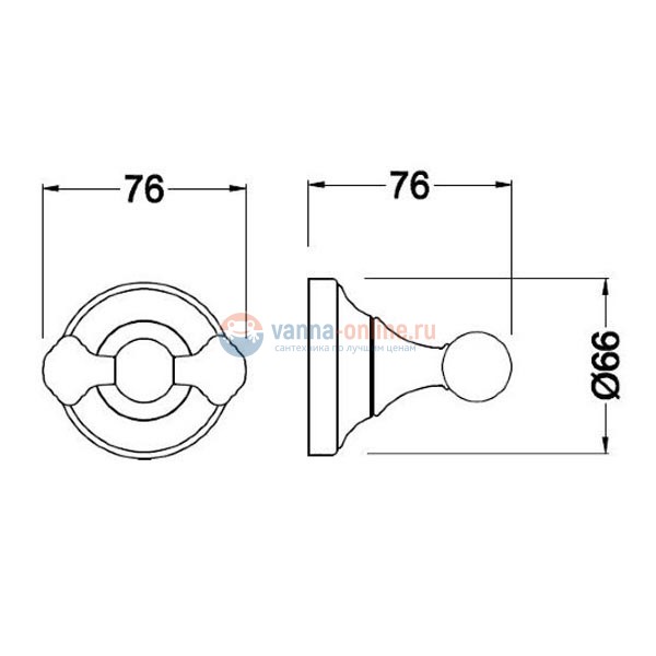 Крючок двойной Schein Saine Chrome 7053002 Крючок двойной Schein Saine Chrome 7053002