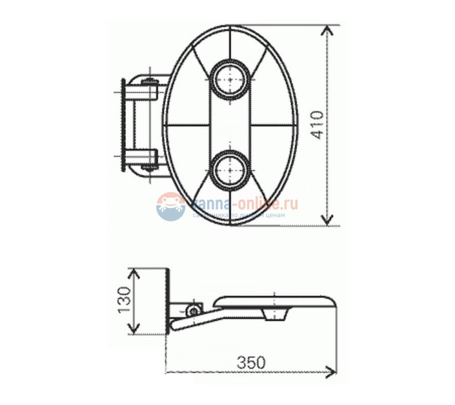 Сиденье универсальное Ravak OVO-P ORANGE, B8F0000005