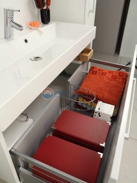 Тумба под раковину Акватон МАДРИД 120 М c 1 ящиком, 1A168701MA010, белый