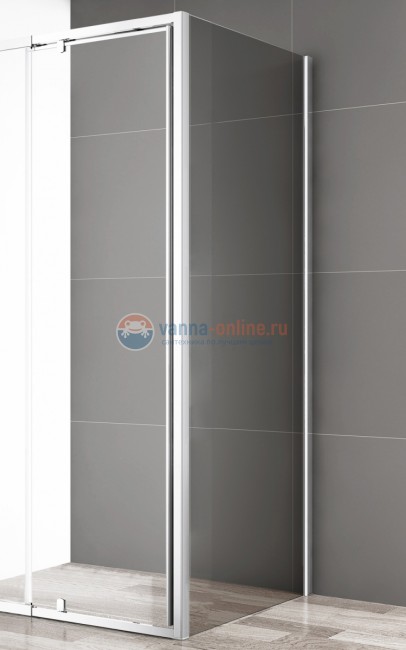 Универсальная боковая панель Cezares Crystal-S CRYSTAL-S-100-FIX-C-Cr L/R, хром